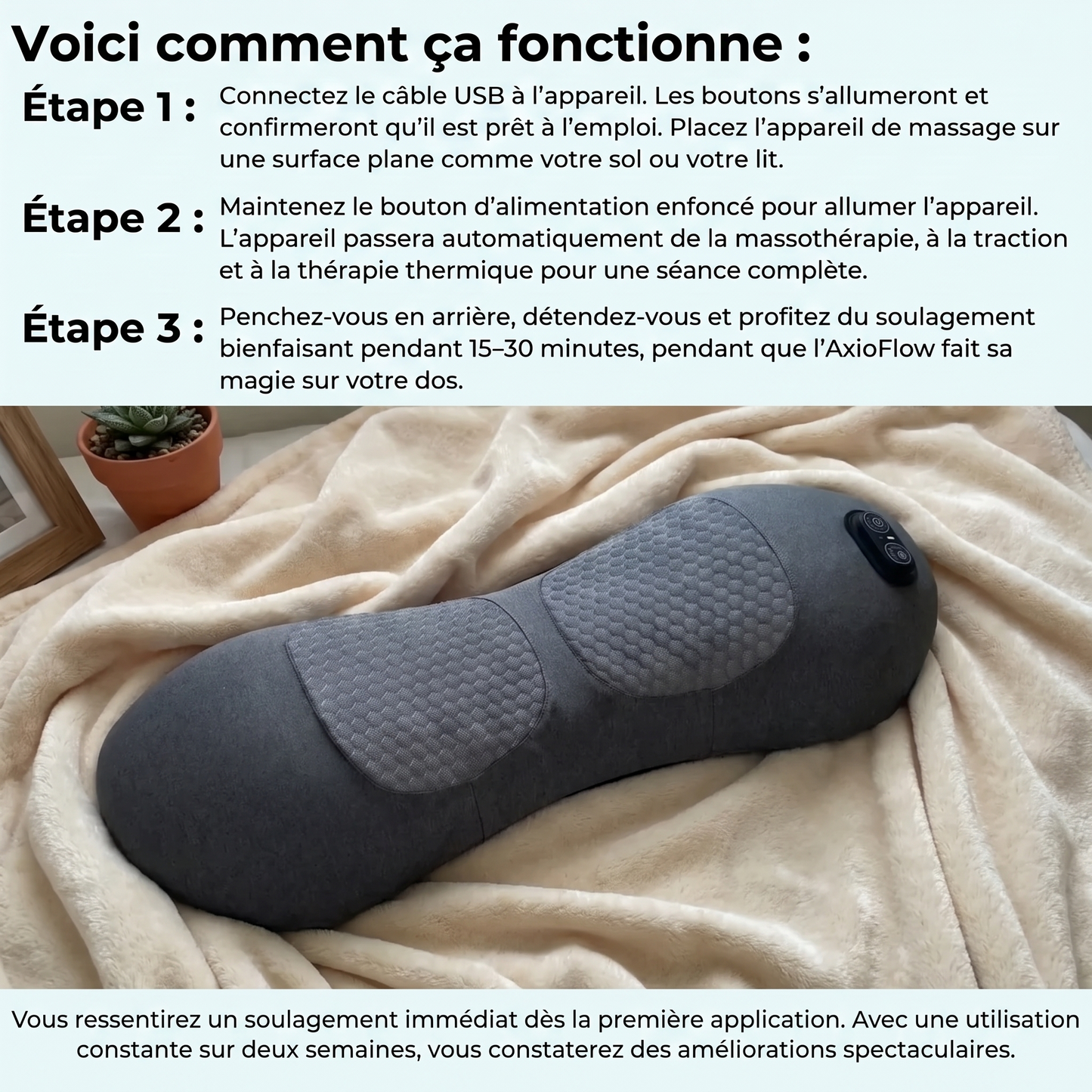 AxioFlow - appareil de massage profond 3 Zones