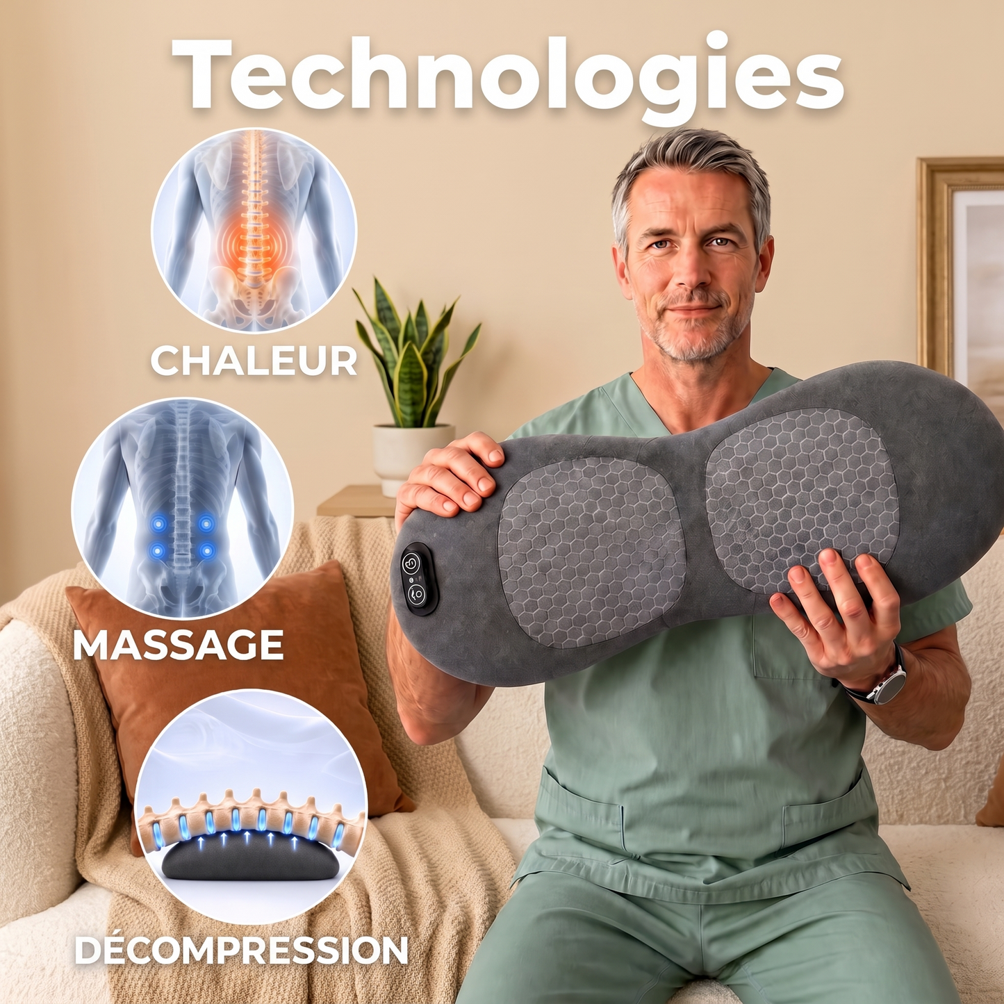 AxioFlow - appareil de massage profond 3 Zones
