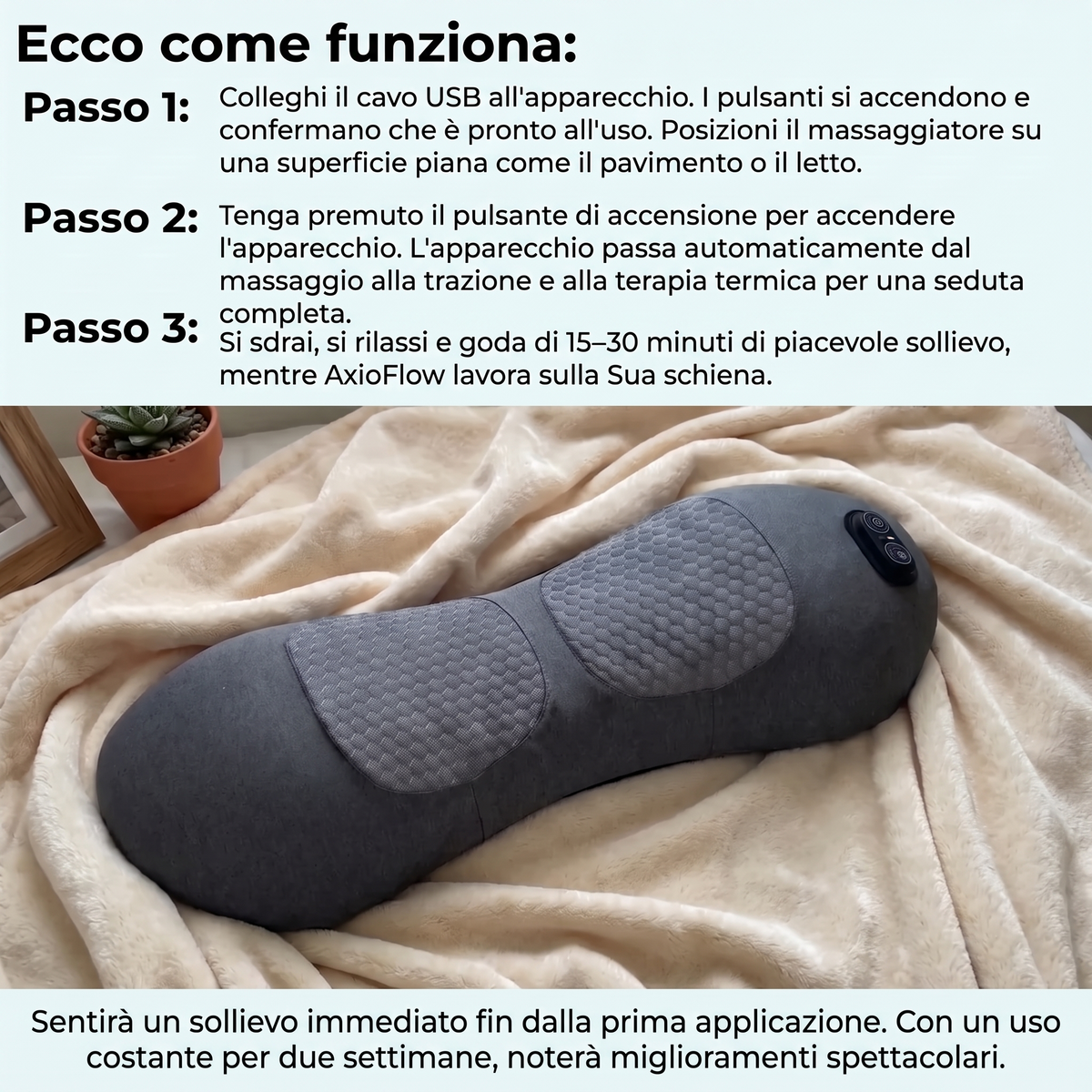 AxioFlow – massaggiatore profondo 3 Zone [it]
