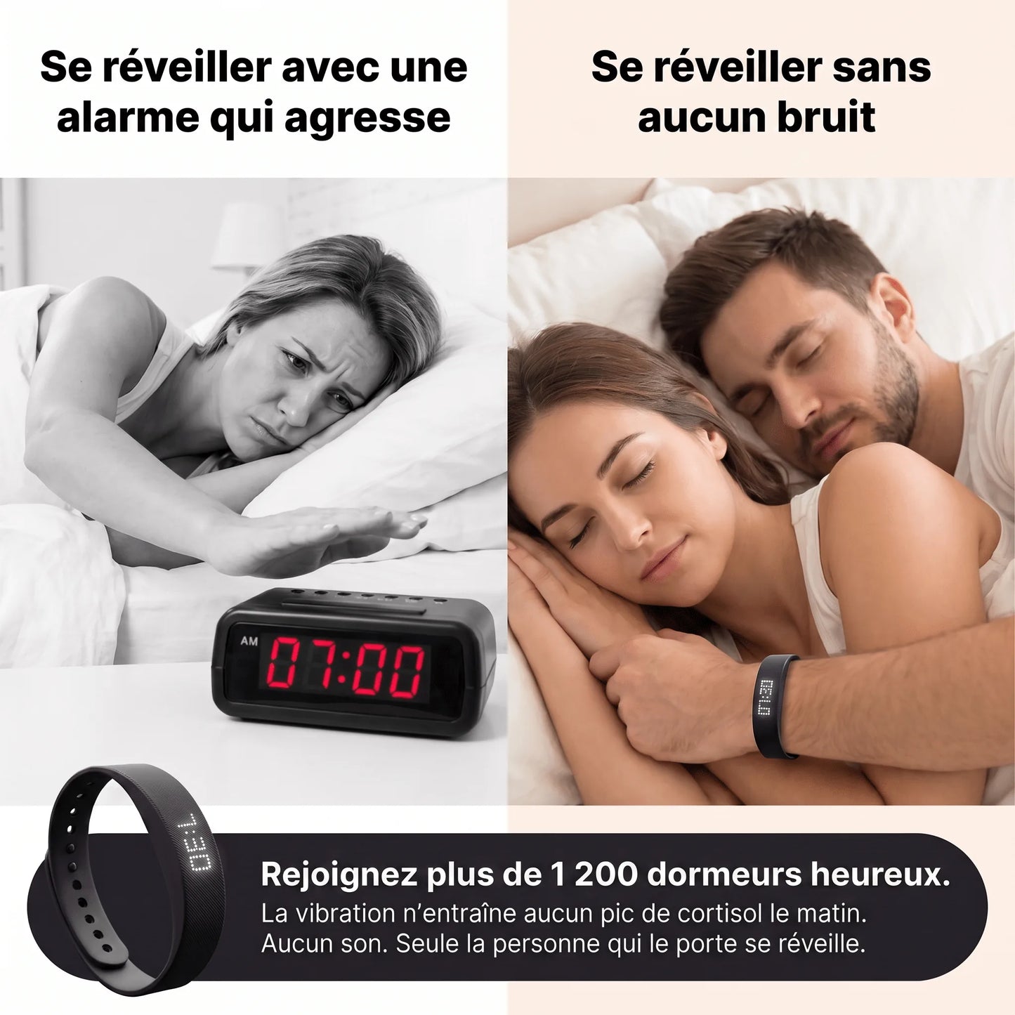 Cova Réveil Vibrant - Réveillez-vous en douceur, sans réveiller votre partenaire