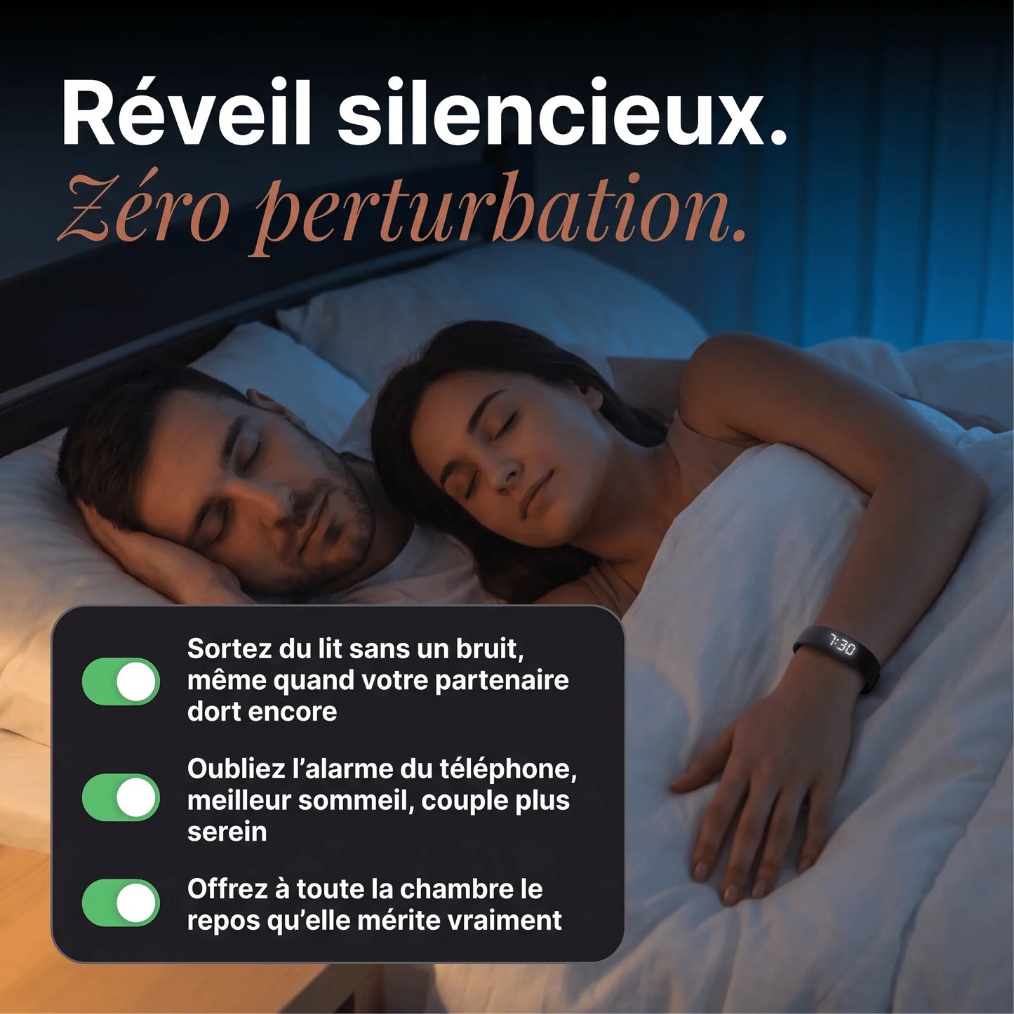 Cova Réveil Vibrant - Réveillez-vous en douceur, sans réveiller votre partenaire